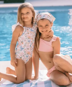 minnow X Daphne Oz Girls Ruffle Collar One Piece Wild Bloom Floral Sale