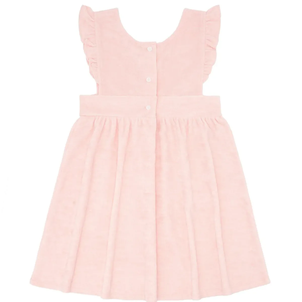 minnow X Daphne Oz Girls Terry Ruffle Dress Strawberries And Cream Hot
