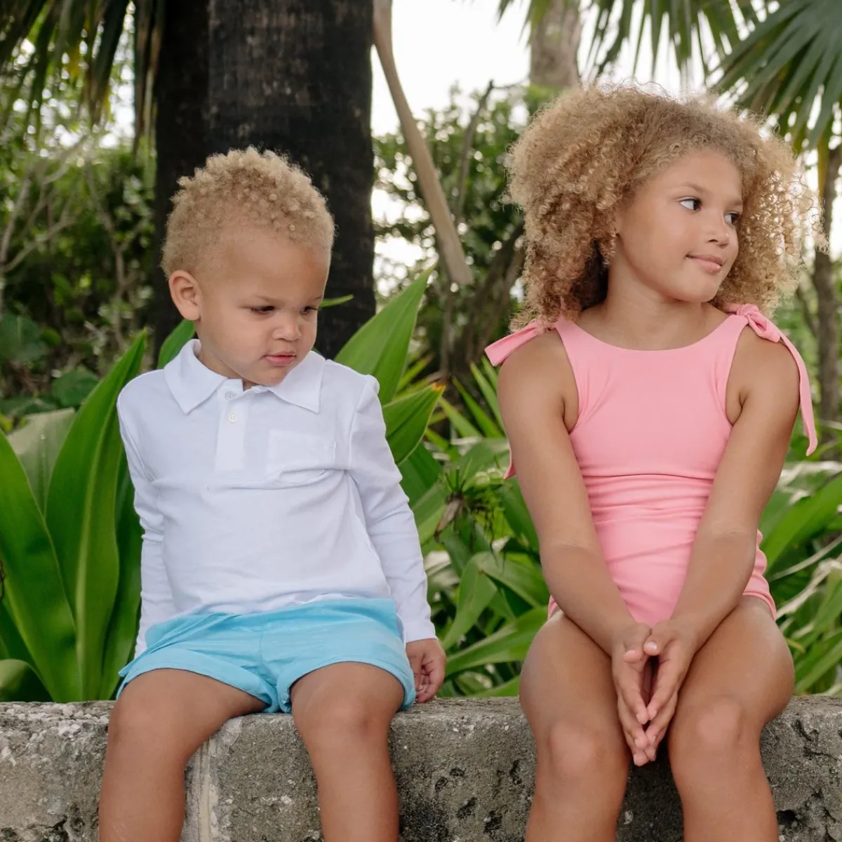 minnow X Fanm Mon Boy's Linen Short Lagoon Discount