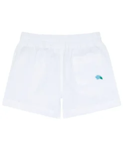 minnow X Fanm Mon Boy's Linen Short Coconut Grove White Hot