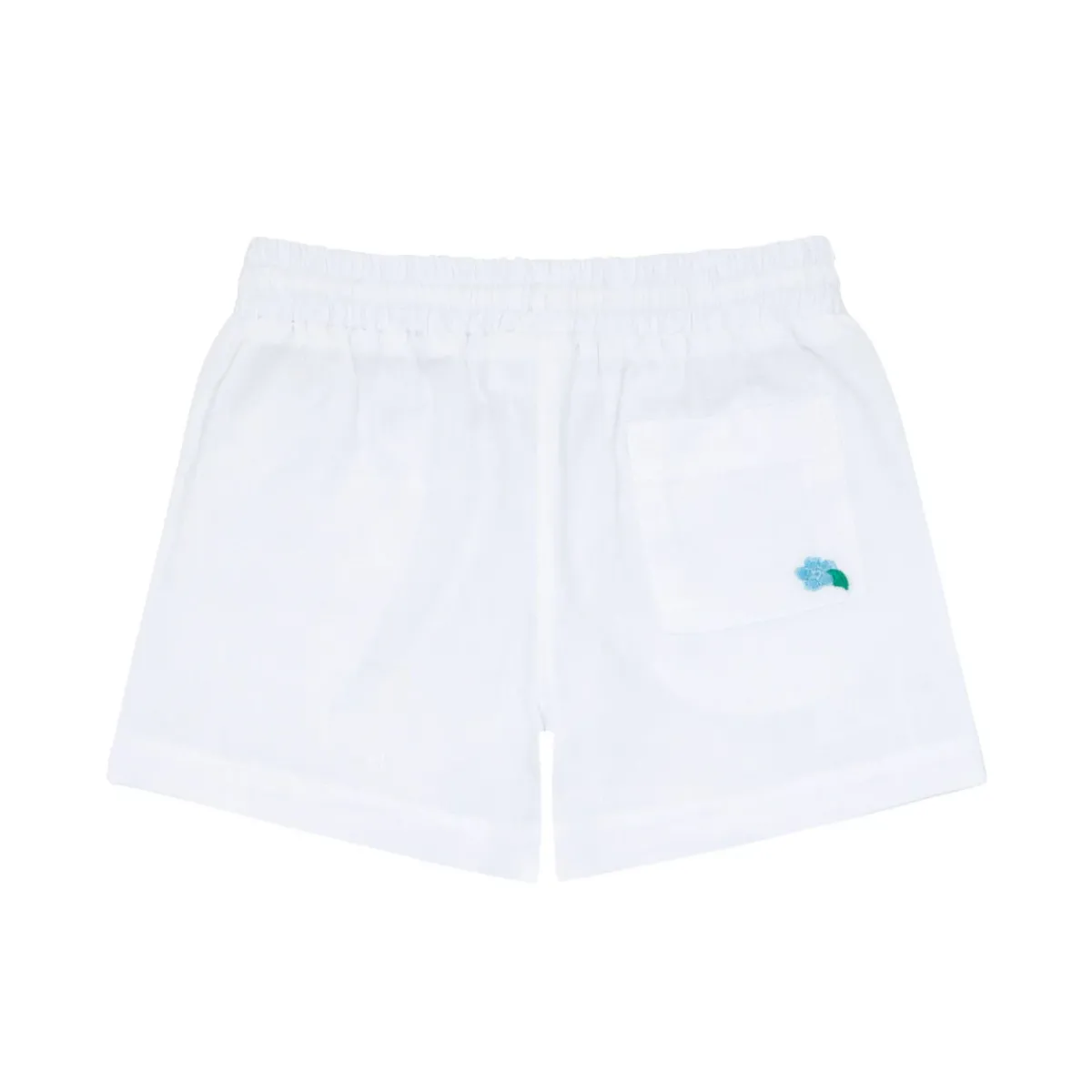 minnow X Fanm Mon Boy's Linen Short Coconut Grove White Hot