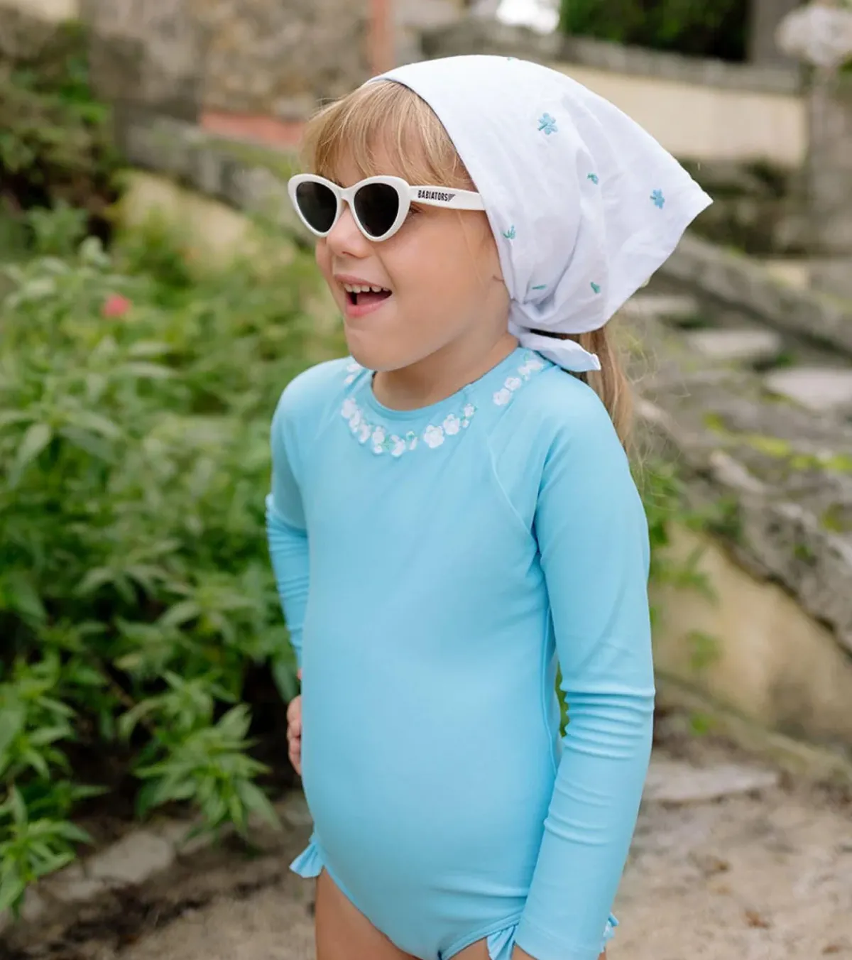 minnow X Fanm Mon Girl's Rashguard One Piece Lagoon Online