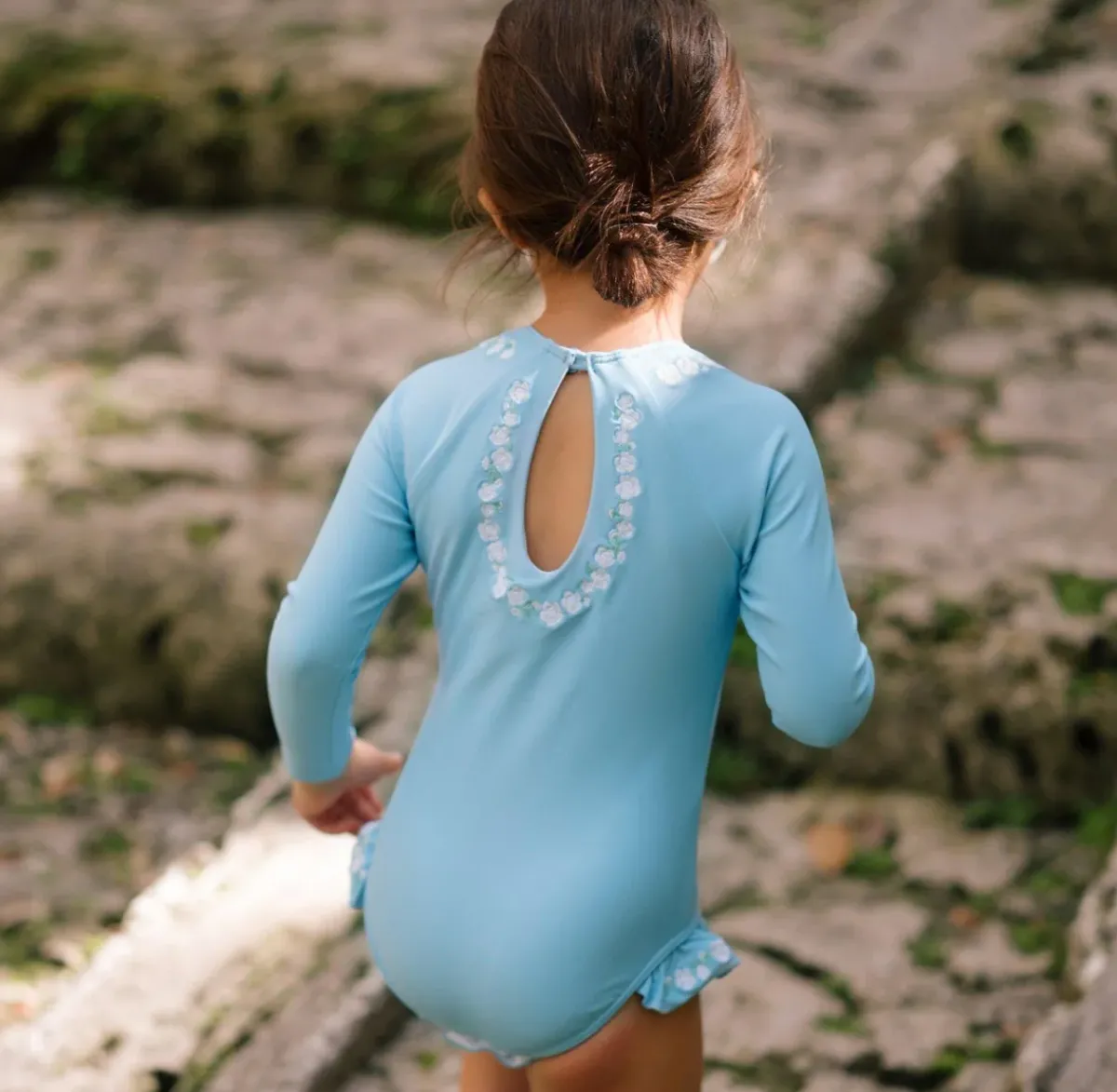 minnow X Fanm Mon Girl's Rashguard One Piece Lagoon Online