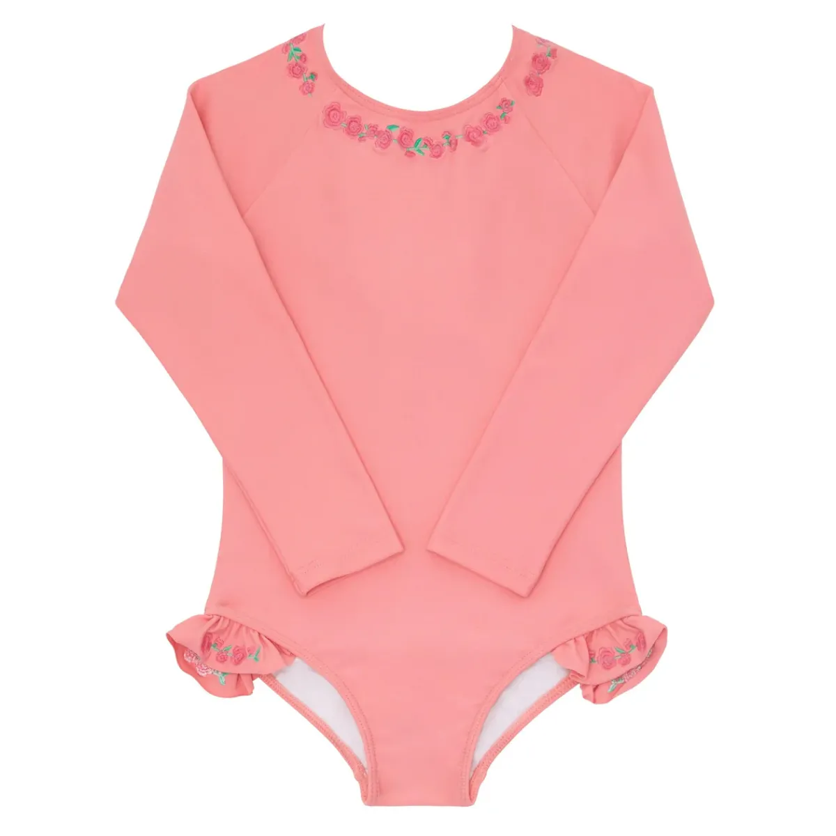 minnow X Fanm Mon Girl's Rashguard One Piece Hibiscus Hot