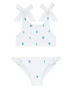 minnow X Fanm Mon Girl's Tie Knot Bikini Coconut Grove White Online