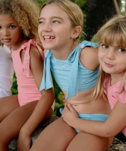 minnow X Fanm Mon Girl's Tie Knot Bikini Lagoon Sale