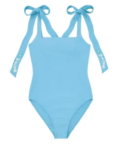 minnow X Fanm Mon Women's Tie Knot One Piece Lagoon Fashion