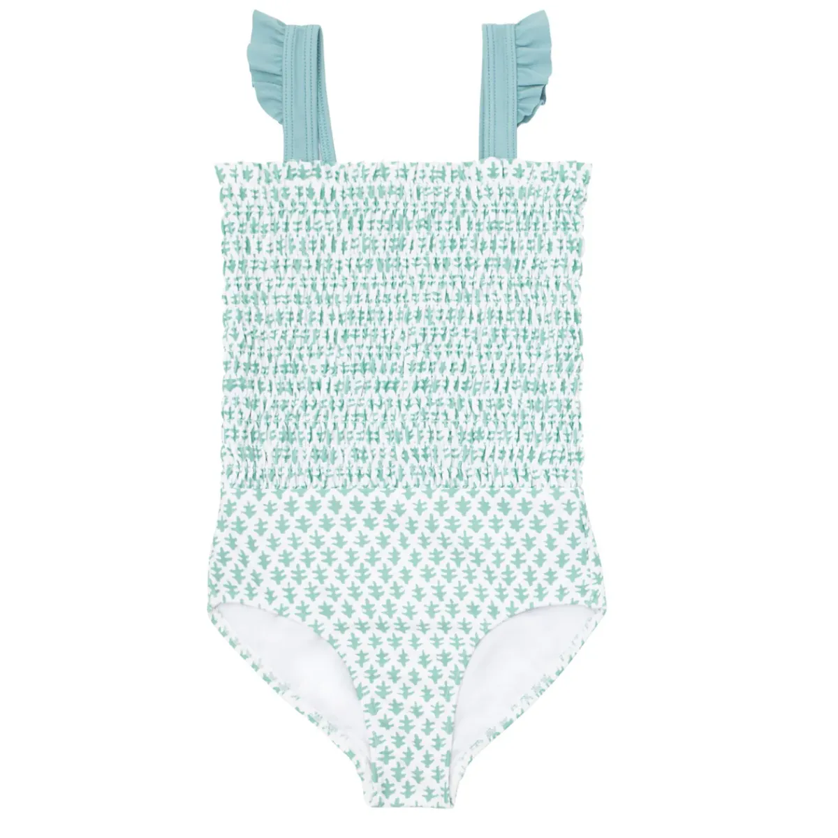 minnow X Sister Parish Girls Smocked One Piece Sea Leaf Discount