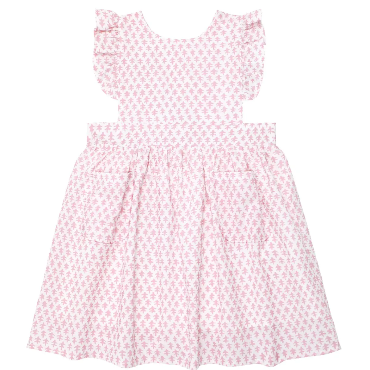 minnow X Sister Parish Girls Pinafore Dress Nectar Leaf Online