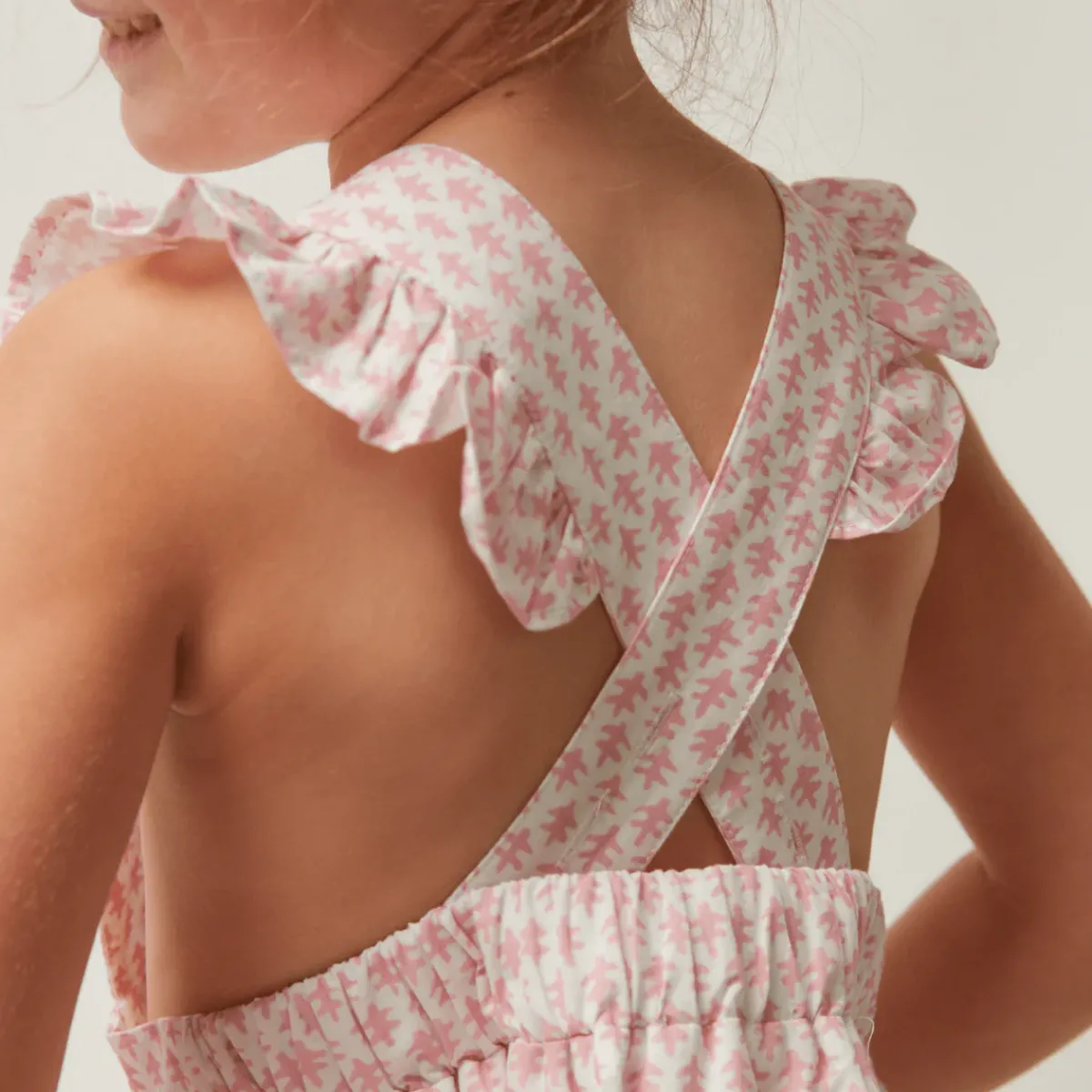 minnow X Sister Parish Girls Pinafore Dress Nectar Leaf Online