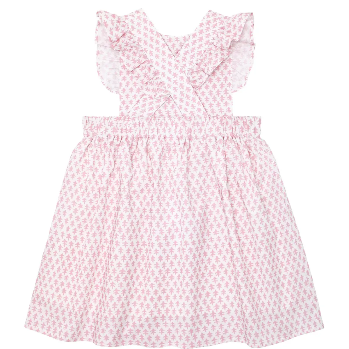 minnow X Sister Parish Girls Pinafore Dress Nectar Leaf Online