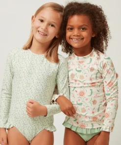 minnow X Sister Parish Girls Rashguard Set Cloister Botanical Fashion
