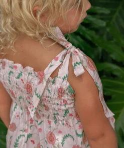 minnow X Sister Parish Girls Smocked Short Set Cloister Botanical Sale