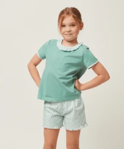 minnow X Sister Parish Girls T-Shirt And Short Set Sea Leaf Online