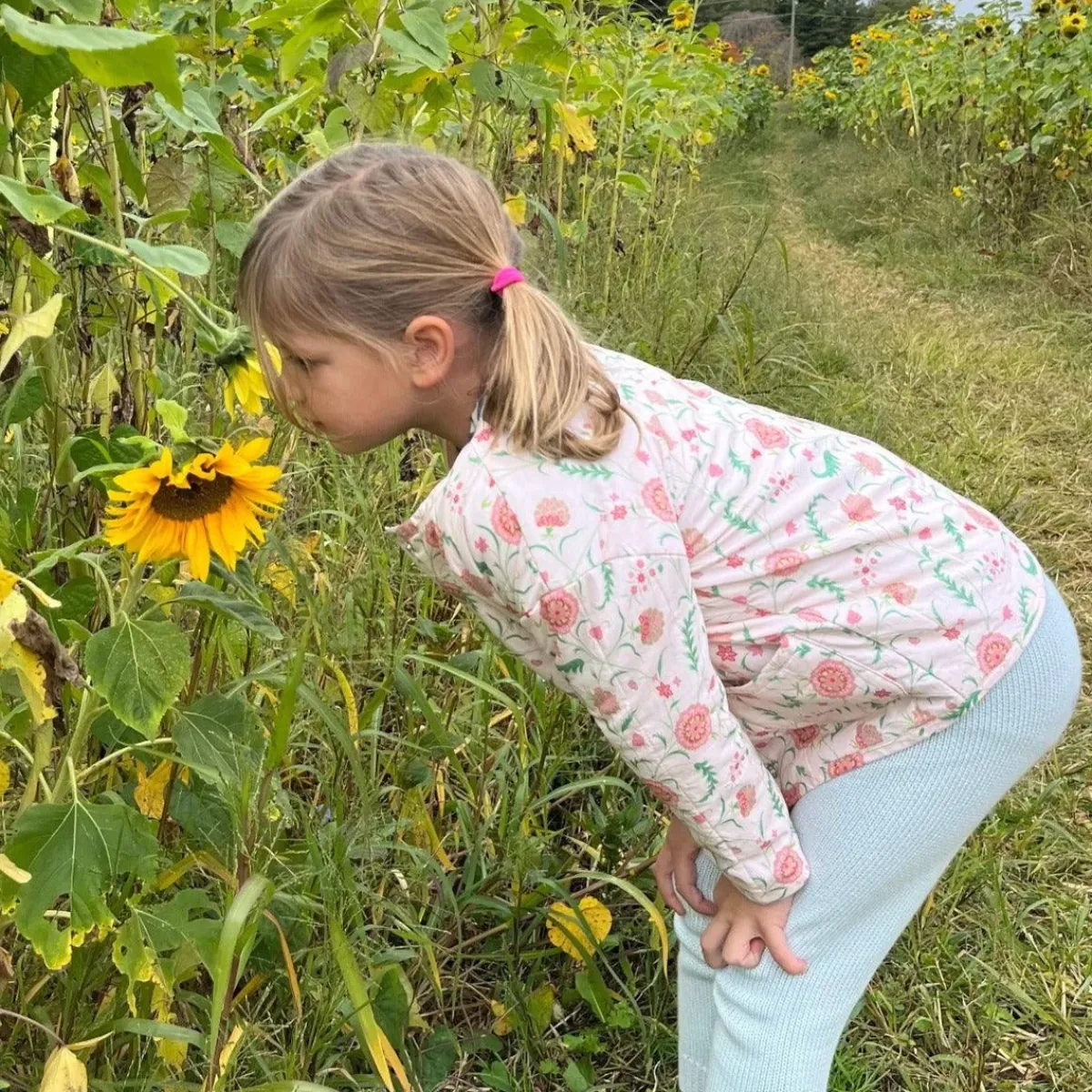 minnow X Sister Parish Unisex Quilted Jacket Cloister Botanical Online