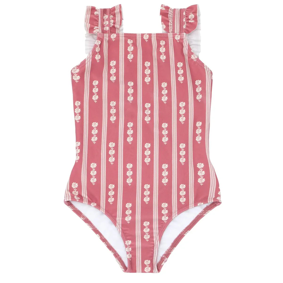 minnow X Tuckernuck Girls Ruffle Strap One Piece Nantucket Stripe Online
