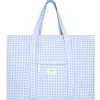 minnow Overnighter Tote Oasis Blue Gingham Sale