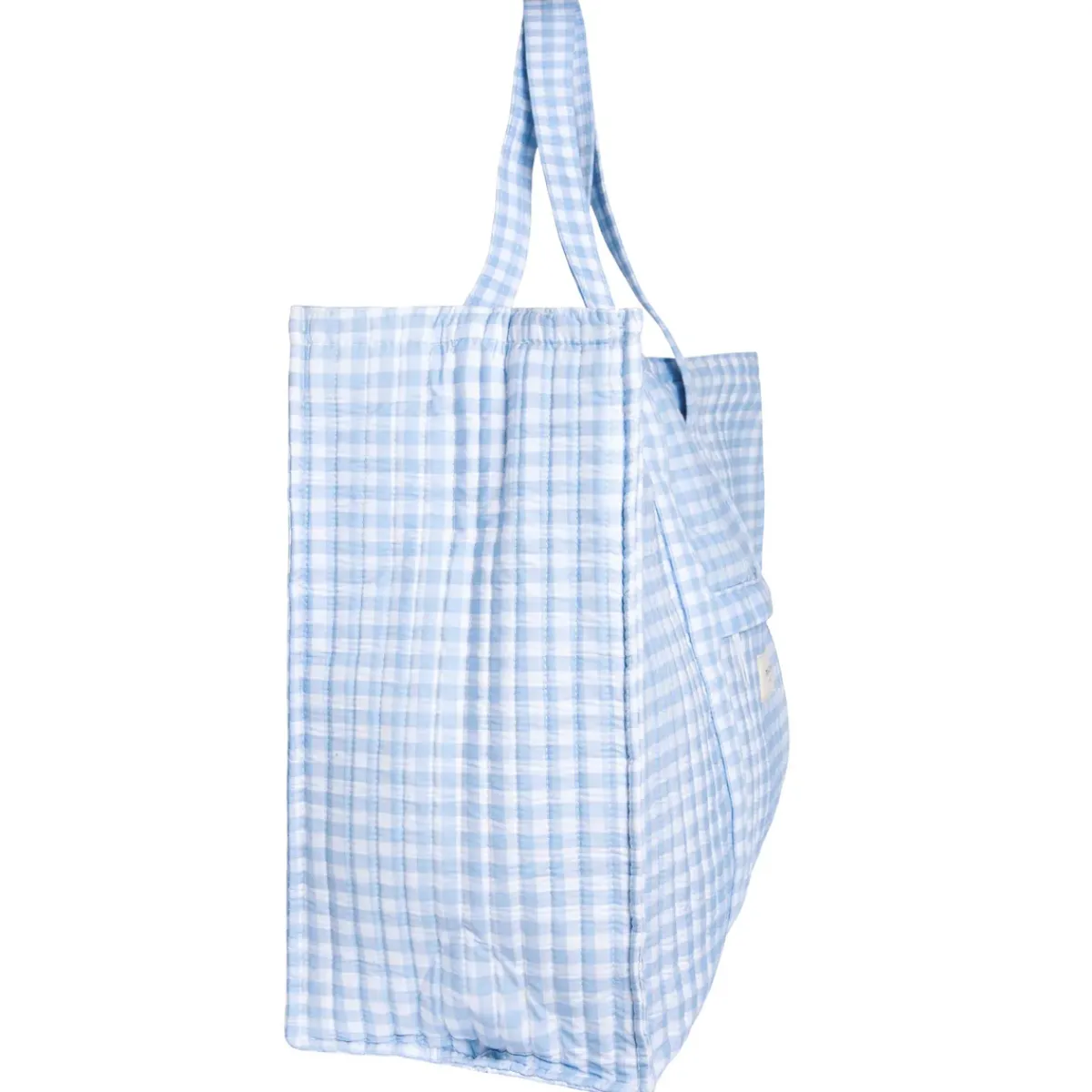 minnow Overnighter Tote Oasis Blue Gingham Sale