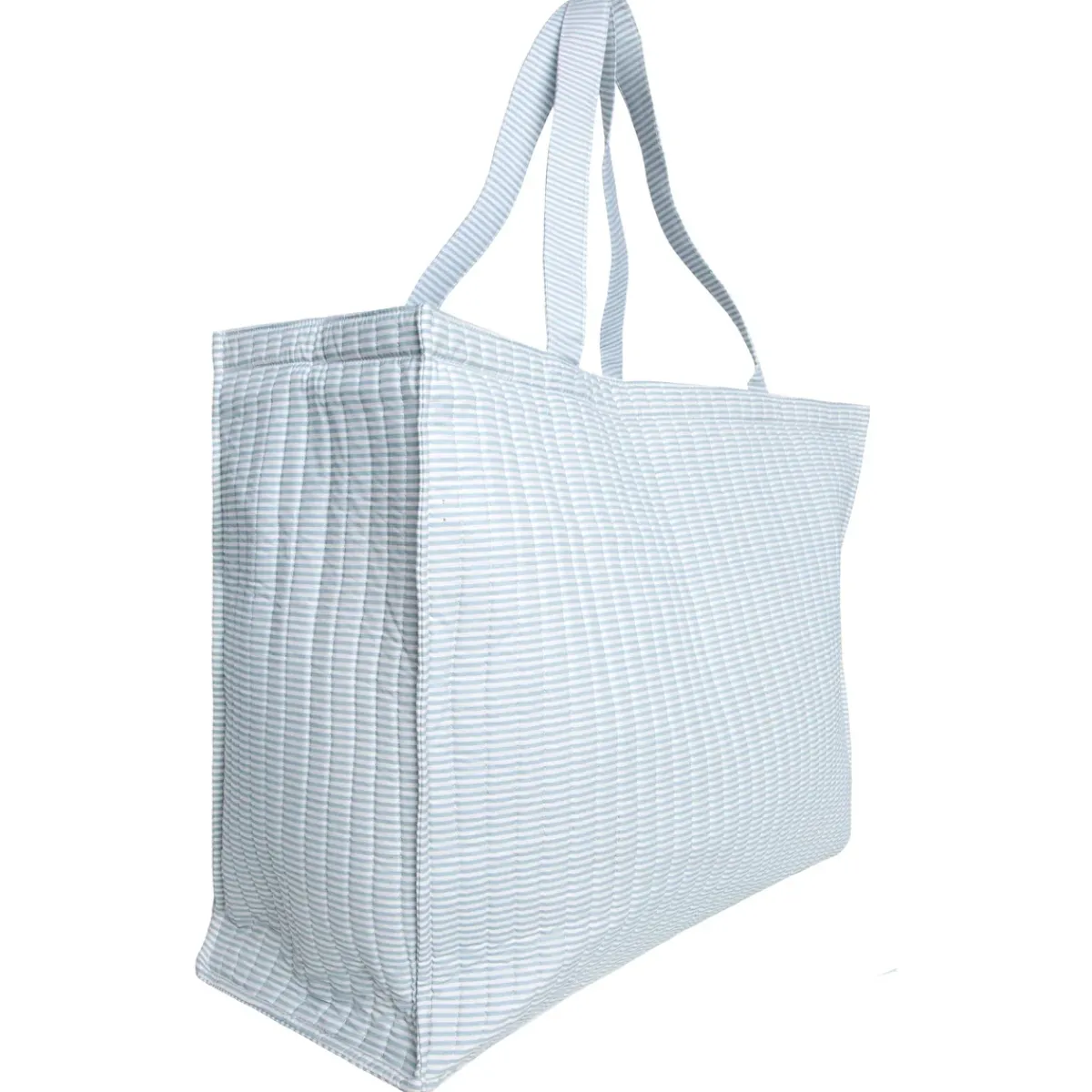 minnow Overnighter Tote Powder Blue Stripe New