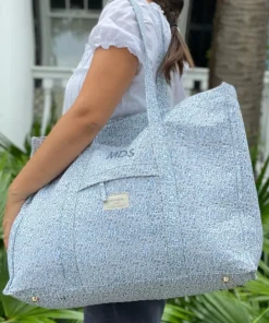 minnow Overnighter Tote Slate Floral Outlet