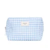 minnow Travel Pouch Oasis Blue Gingham Hot