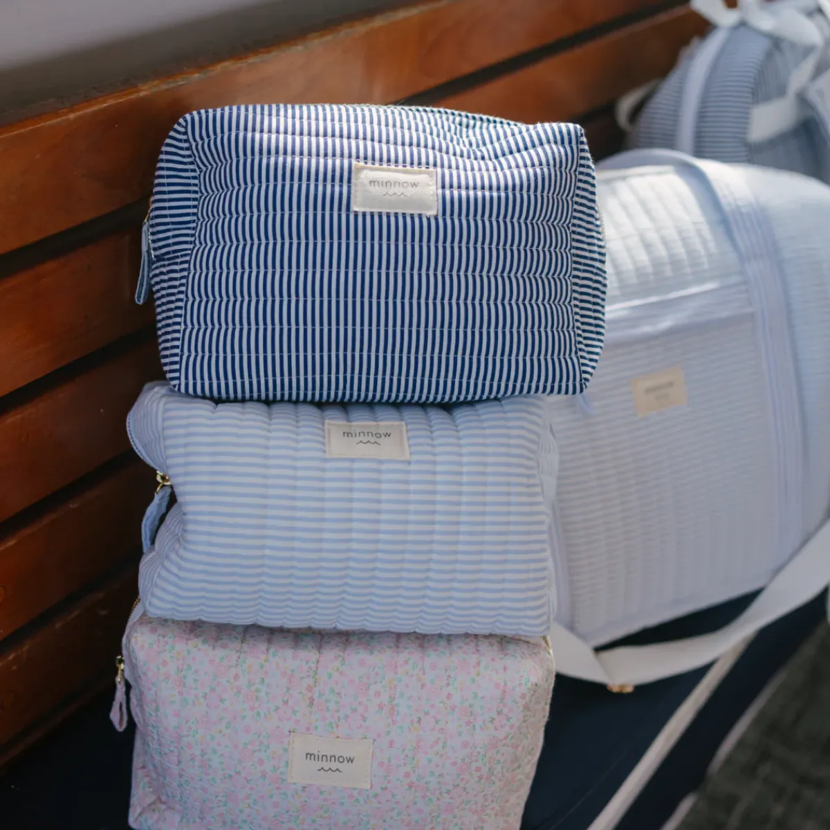 minnow Travel Pouch Navy Stripe Fashion