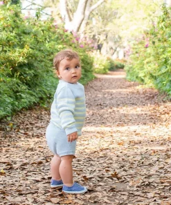 minnow Unisex Blue Knit Short Light Blue Clearance