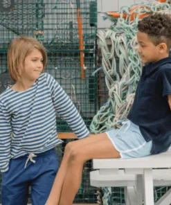 minnow Unisex Boatneck Tee Breton Stripe Discount