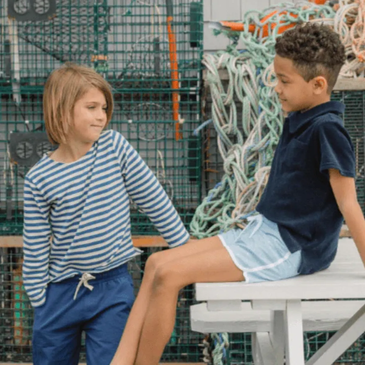 minnow Unisex Boatneck Tee Breton Stripe Discount