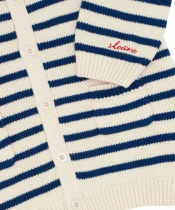 minnow Unisex Cardigan Breton Stripe Knit Hot