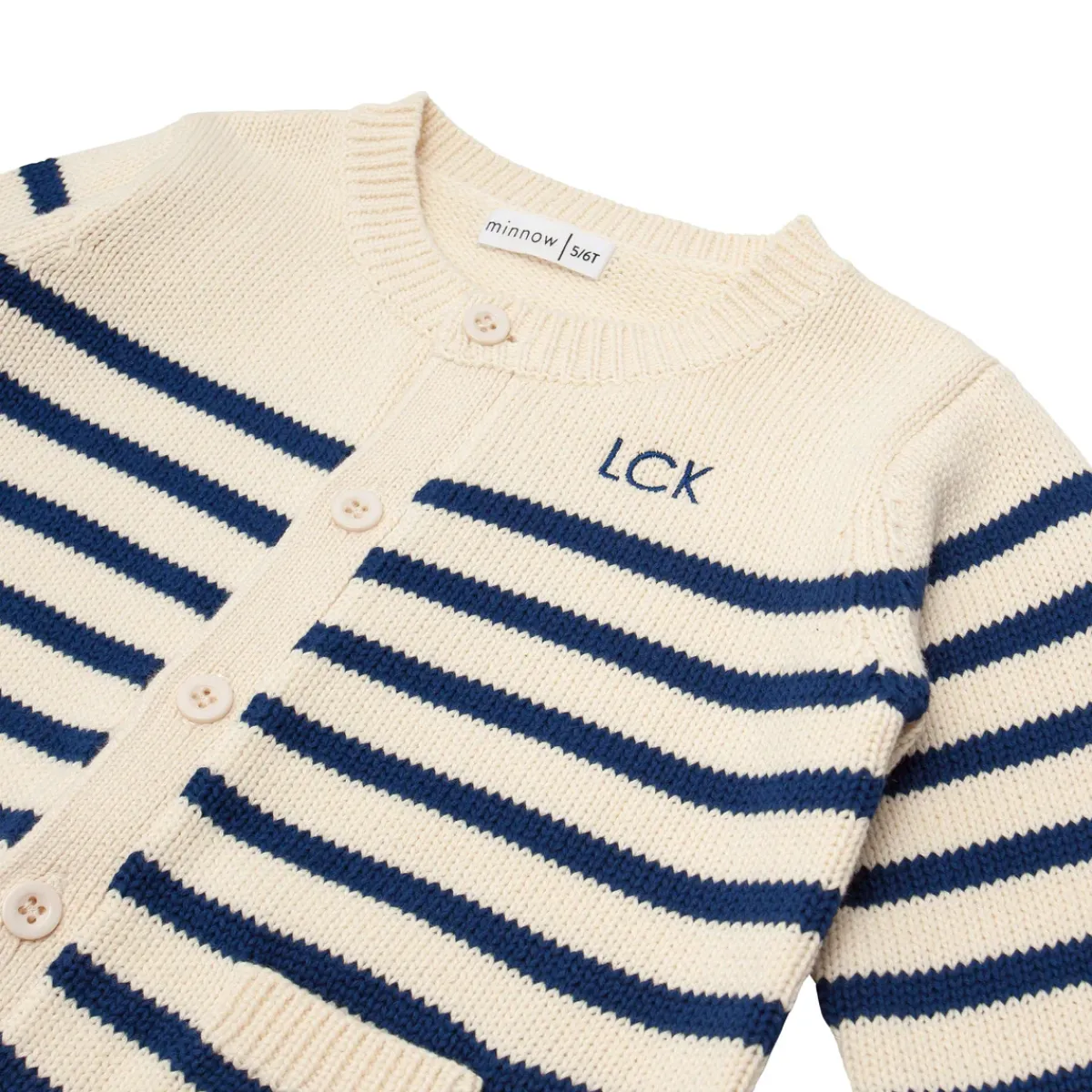 minnow Unisex Cardigan Breton Stripe Knit Hot