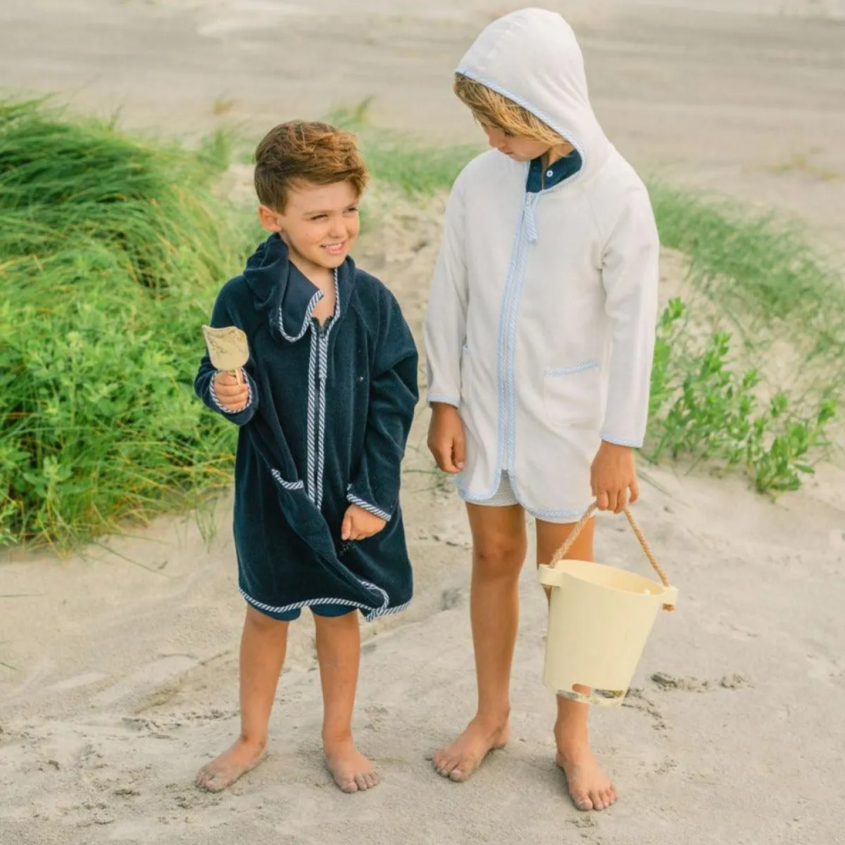 minnow Unisex French Terry Hooded Zipper Coverup | Swim White Best