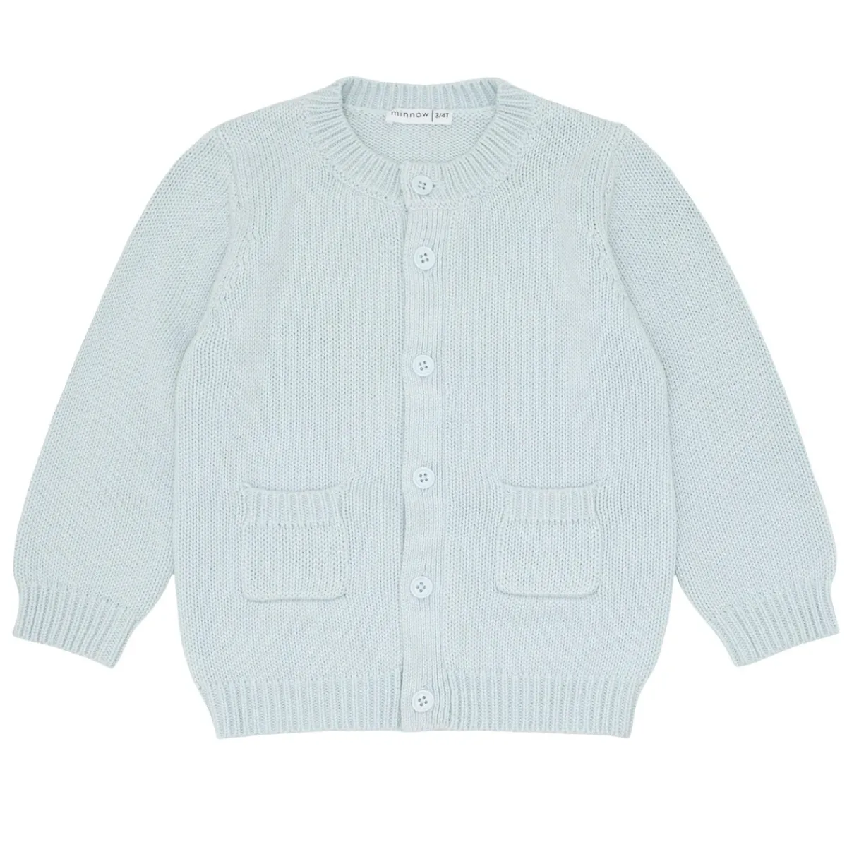 minnow Unisex Knit Cardigan Light Blue Clearance