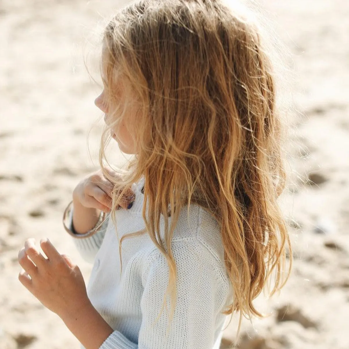 minnow Unisex Knit Cardigan Light Blue Clearance