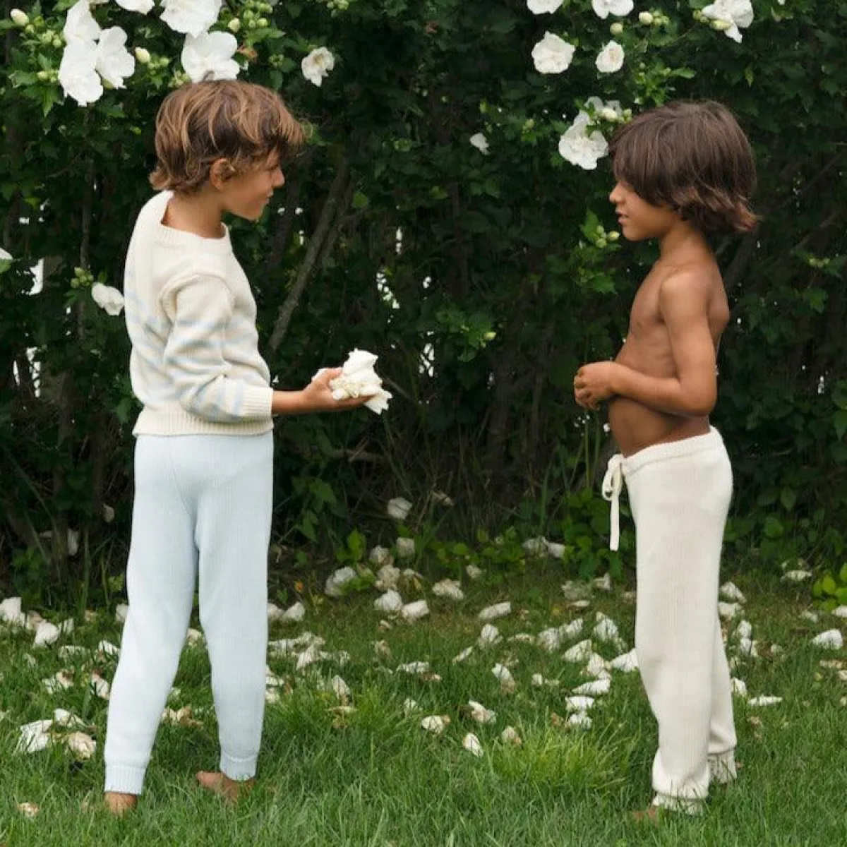 minnow Unisex Knit Pant Cream Sale