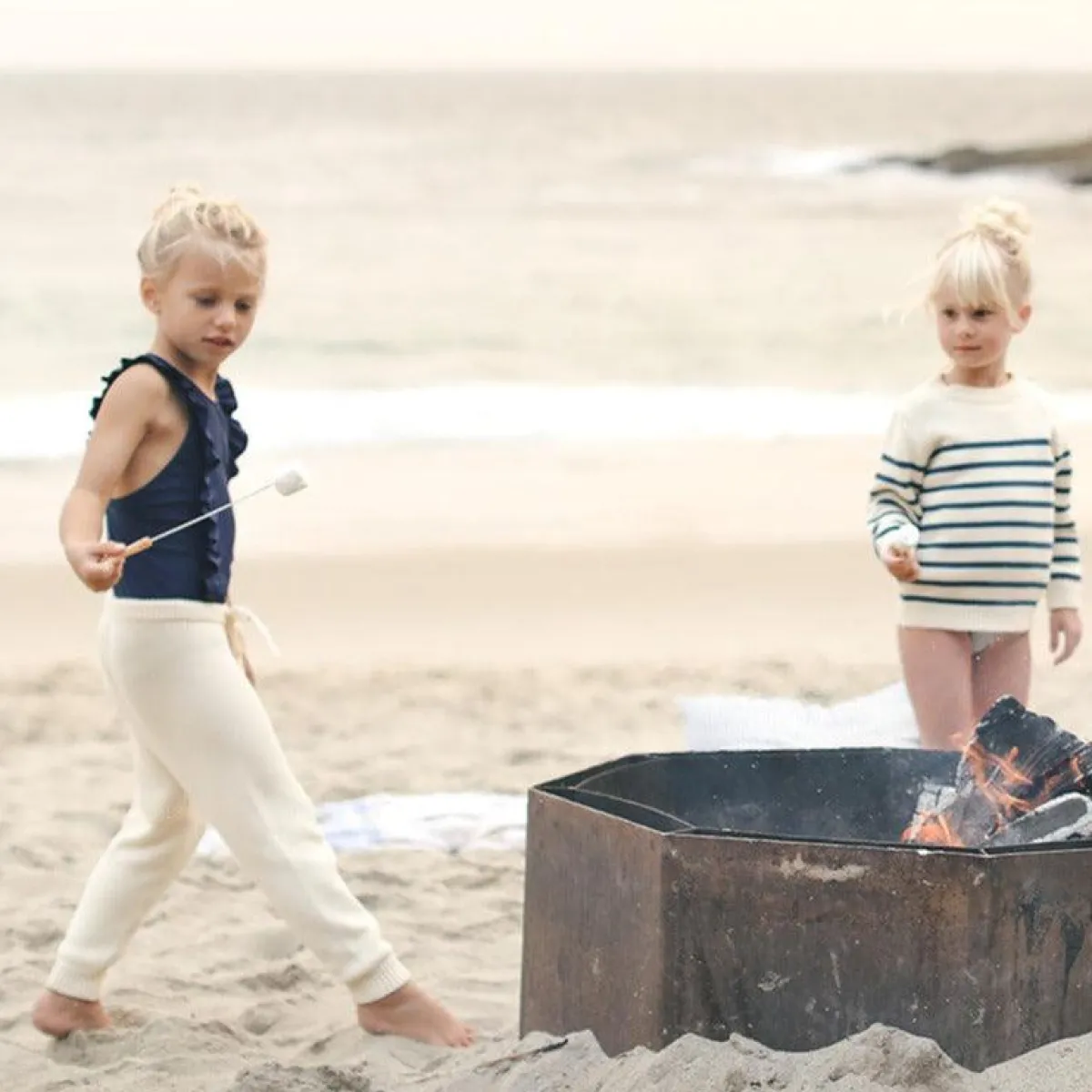 minnow Unisex Knit Pant Cream Sale