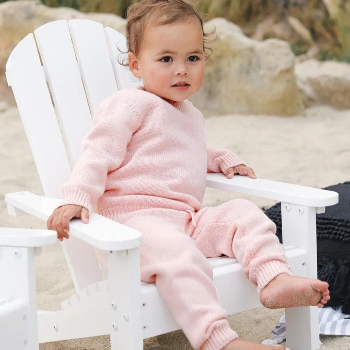 minnow Unisex Knit Pant Soft Pink Hot