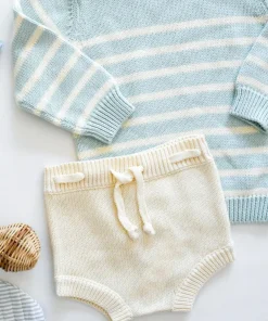 minnow Unisex Knit Short Cream Fashion