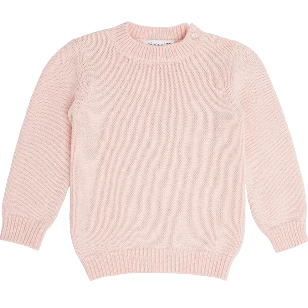 minnow Unisex Knit Sweater Soft Pink Discount
