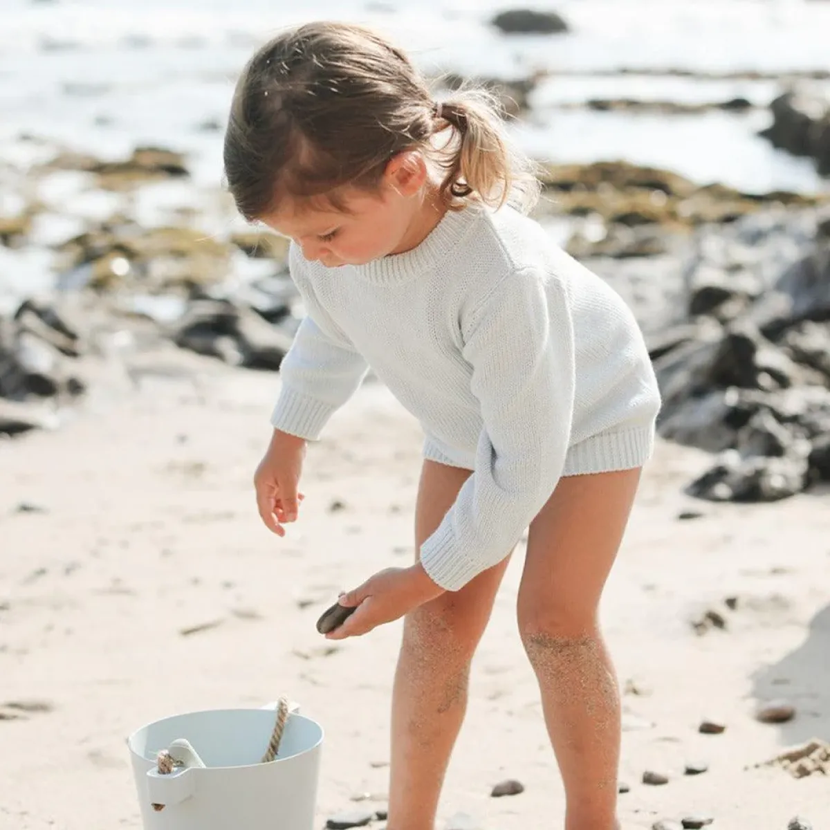 minnow Unisex Knit Sweater Light Blue Online