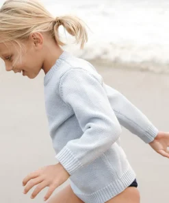 minnow Unisex Knit Sweater Light Blue Sale