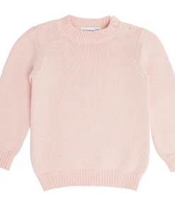 minnow Unisex Knit Sweater Soft Pink Clearance