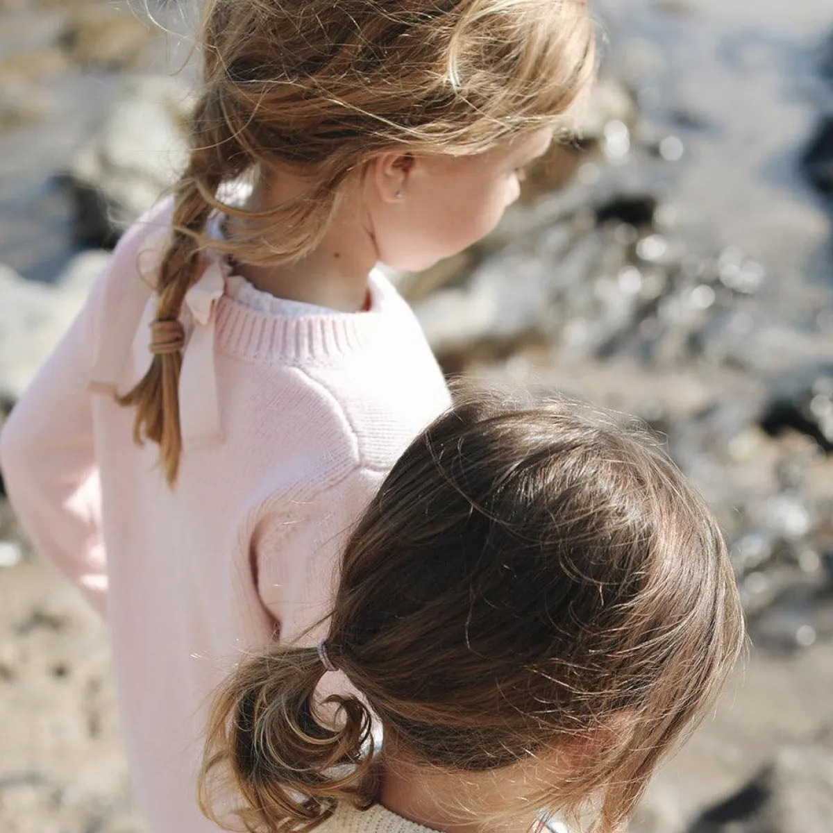 minnow Unisex Knit Sweater Soft Pink Clearance