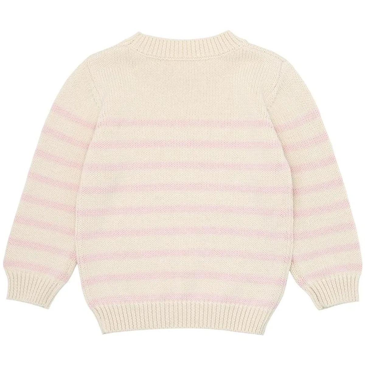 minnow Unisex Knit Sweater Cream And Pink Stripe Sale
