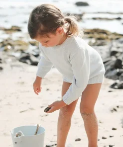 minnow Unisex Knit Sweater Light Blue Clearance