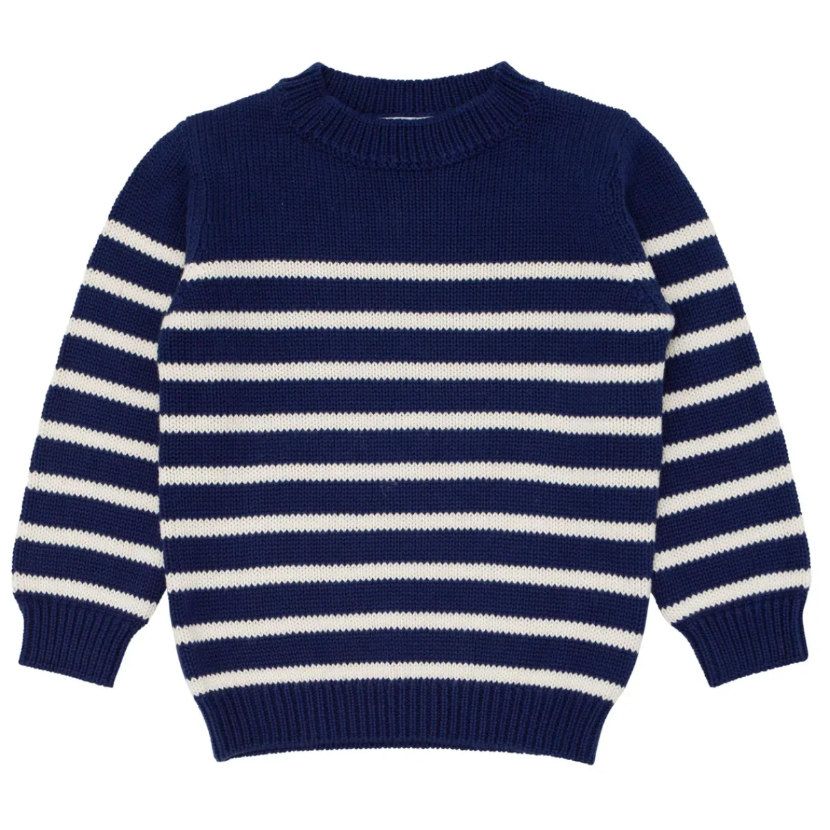 minnow Unisex Knit Sweater Navy And Cream Stripe Discount