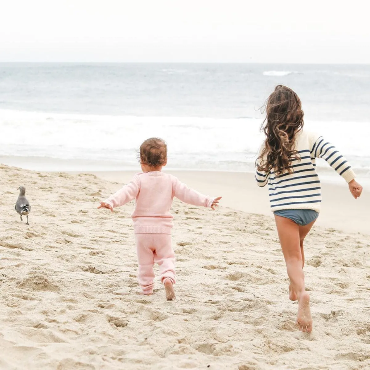 minnow Unisex Knit Sweater Soft Pink Outlet