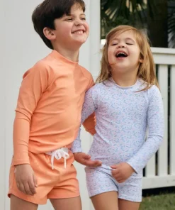 minnow Unisex Long Sleeve Rashguard One Piece Briland Blue Botanic Discount