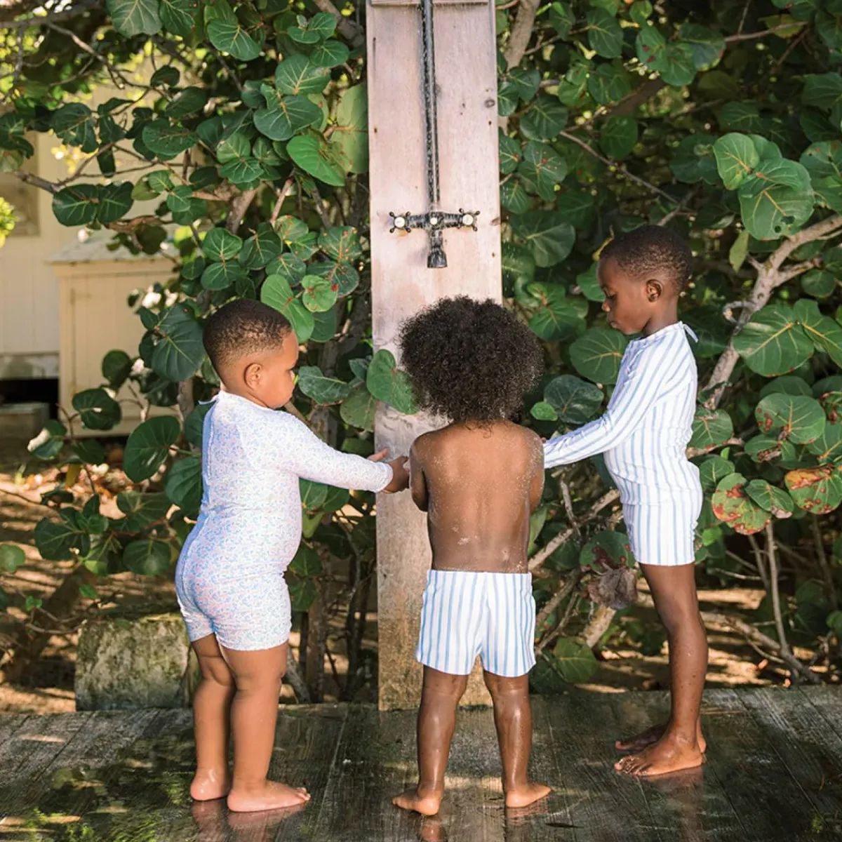 minnow Unisex Long Sleeve Rashguard One Piece Briland Blue Botanic Discount