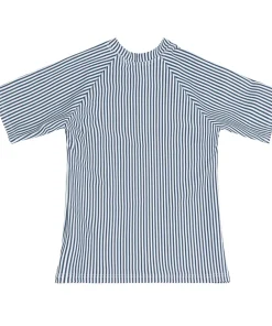 minnow Unisex Navy Stripe Short Sleeve Rashguard Hot